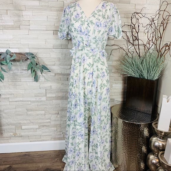 Gal Meets Glam NWT Cassidy Floral Maxi Dress $198 - Picture 3 of 13